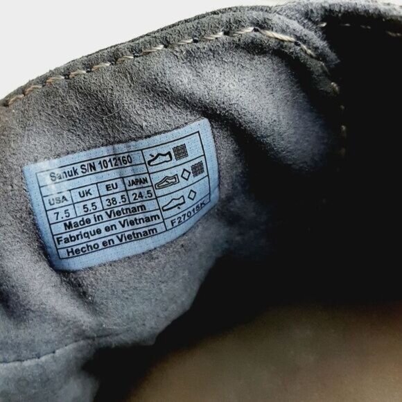 SANUK Bianca TX Comfy Lace-Up Textile Flat Shoes Navy Sz 7.5 - Picture 11 of 12